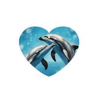 Ambientador de coche con diseño de delfines en el amor, 10 hojas perfumadas para colgar