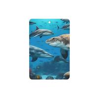 Ambientador de coche con diseño de delfines, tortugas marinas, tiburones, pulpos, arrecifes de coral, 10 unidades, hojas perfumadas para colgar