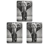 Ambientador de coche con diseño de elefante, 3 unidades, tarjetas perfumadas, lindas tarjetas perfumadas, color gris, de larga duración, para mujeres y hombres, ambientador natural con cordón