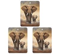 Ambientador de coche con diseño de elefante, tarjetas perfumadas, lindas tarjetas aromáticas negras de larga duración, para mujeres y hombres, ambientador natural con cordón para automóviles