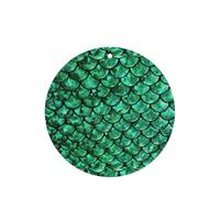 Ambientador de coche con diseño de escamas de pescado verde, 10 hojas colgantes perfumadas para coche