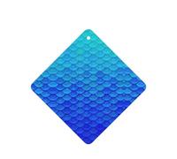 Ambientador de coche con diseño de escamas de pez sirena azul océano, 10 piezas, hojas de ambientador con cuerda para coches y hogar