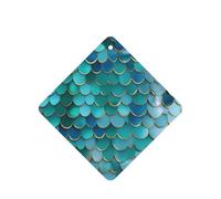 Ambientador de coche con diseño de escamas de sirena, 10 hojas perfumadas para colgar