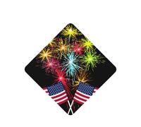 Ambientador de coche con diseño de fuegos artificiales con diseño de bandera de Estados Unidos, 10 piezas, hojas de ambientador con cuerda para coches y hogar