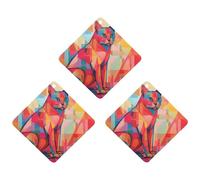 Ambientador de coche con diseño de gato de arte moderno, 3 unidades, tarjetas perfumadas, lindas tarjetas aromáticas negras de larga duración, para mujeres y hombres, ambientador natural con cordón