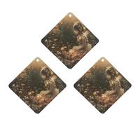 Ambientador de coche con diseño de hada, 3 unidades, tarjetas perfumadas, lindas tarjetas aromáticas negras de larga duración, para mujeres y hombres, ambientador natural con cordón