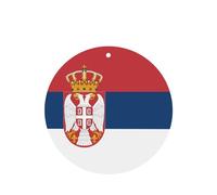 Ambientador de coche con diseño de la bandera WZYWHJ de Serbia con forma redonda, 6 piezas