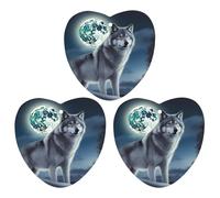 Ambientador de coche con diseño de lobo bajo la luna, 3 unidades, tarjetas perfumadas, lindas tarjetas perfumadas, color gris, de larga duración, para mujeres y hombres, ambientador natural con cordón