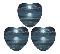 Ambientador de coche con diseño de luna y mar, 3 unidades, tarjetas perfumadas, lindas tarjetas perfumadas, color gris, de larga duración, para mujeres y hombres, ambientador natural con cordón