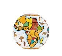 Ambientador de coche con diseño de mapa africano de WZYWHJ de forma redonda, 6 piezas, para colgar