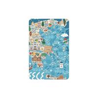 Ambientador de coche con diseño de mapa de Grecia, 10 piezas, hojas de ambientador con cuerda para coche y hogar