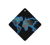 Ambientador de coche con diseño de mapa del mundo 1, 10 piezas, hojas de ambientador con cuerda para coches y hogar