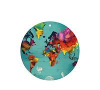 Ambientador de coche con diseño de mapa del mundo, 10 hojas perfumadas para colgar