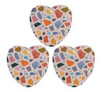 Ambientador de coche con diseño de mármol pastel de terrazo, 3 unidades, tarjetas perfumadas, lindas tarjetas aromáticas blancas de larga duración, para mujeres y hombres, ambientador natural con