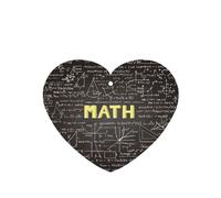 Ambientador de coche con diseño de matemáticas escolares, 10 hojas perfumadas para colgar