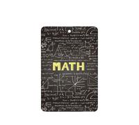 Ambientador de coche con diseño de matemáticas escolares, 10 hojas perfumadas para colgar