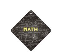 Ambientador de coche con diseño de matemáticas escolares, 10 hojas perfumadas para colgar