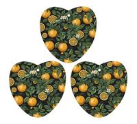 Ambientador de coche con diseño de naranjas y hojas, 3 unidades, tarjetas perfumadas, lindas tarjetas aromáticas negras de larga duración, para mujeres y hombres, ambientador natural con cordón para