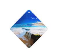 Ambientador de coche con diseño de olas de mar, 10 hojas colgantes perfumadas para coche