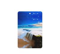 Ambientador de coche con diseño de olas de mar, 10 hojas colgantes perfumadas para coche