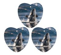 Ambientador de coche con diseño de orca de orca, 3 unidades, tarjetas perfumadas colgantes, bonitos ambientadores grises de larga duración, aromas de autos nuevos para mujeres y hombres, ambientador