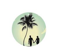 Ambientador de coche con diseño de pareja casada caminando en la playa, 10 hojas perfumadas para colgar