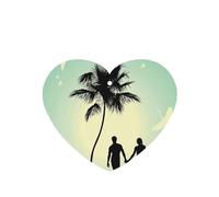 Ambientador de coche con diseño de pareja casada caminando en la playa, 10 hojas perfumadas para colgar