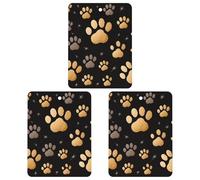 Ambientador de coche con diseño de pata de perro, 3 unidades, tarjetas perfumadas, lindas tarjetas aromáticas blancas de larga duración, para mujeres y hombres, ambientador natural con cordón para