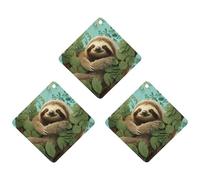 Ambientador de coche con diseño de perezoso de árbol de abrazo, tarjetas perfumadas, lindas tarjetas aromáticas blancas, de larga duración, para mujeres y hombres, ambientador natural con cordón