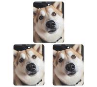 Ambientador de coche con diseño de perro animal, 3 paquetes de hojas colgantes perfumadas para coche, hogar, decoración interior de automóviles