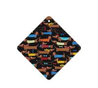 Ambientador de coche con diseño de perro salchicha I Love My Dog, 10 piezas, hojas aromáticas para colgar en el coche y el hogar