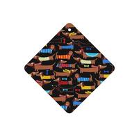 Ambientador de coche con diseño de perro salchicha I Love My Dog, 10 piezas, hojas aromáticas para colgar en el coche y el hogar