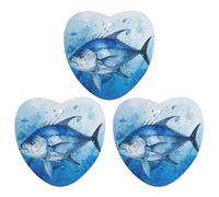 Ambientador de coche con diseño de pez azul, 3 unidades, tarjetas perfumadas, lindas tarjetas aromáticas negras de larga duración, para mujeres y hombres, ambientador natural con cordón para