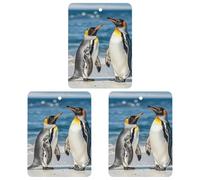 Ambientador de coche con diseño de pingüino y mar, 3 unidades, tarjetas perfumadas, lindas tarjetas aromáticas negras de larga duración, para mujeres y hombres, ambientador natural con cordón para