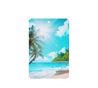 Ambientador de coche con diseño de playa tropical, 10 hojas perfumadas para colgar