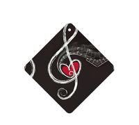 Ambientador de coche con diseño de símbolos musicales, 10 piezas, hojas de ambientador con cuerda para coches y hogar