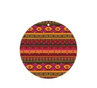 Ambientador de coche con estampado bohemio de arte popular mexicano, 10 hojas colgantes perfumadas para coche