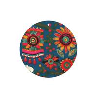 Ambientador de coche con estampado bohemio de arte popular mexicano, hojas colgantes perfumadas con cuerda, 10 unidades para el hogar
