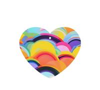 Ambientador de coche con estampado de arco iris, 10 piezas, hojas aromáticas, accesorios para colgar en el coche con cuerdas para decoración