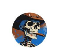 Ambientador de coche con estampado de calavera de vaquero, ambientadores colgantes para coche, accesorios de coche para mujeres y hombres