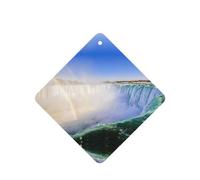 Ambientador de coche con estampado de cascada y arco iris, 10 piezas, hojas de ambientador con cuerda para coches y hogar