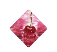 Ambientador de coche con estampado de cerezas rojas, 10 unidades, hojas de ambientador con cuerda para coche y hogar