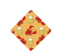 Ambientador de coche con estampado de cerveza y cangrejo de río, 10 hojas perfumadas para colgar
