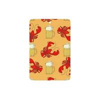 Ambientador de coche con estampado de cerveza y cangrejo de río, 10 hojas perfumadas para colgar