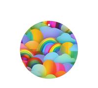 Ambientador de coche con estampado de corazones de arco iris, 10 piezas, accesorios para colgar en el coche con cuerdas para decoración