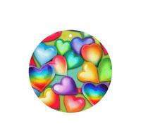 Ambientador de coche con estampado de corazones de arco iris, 10 piezas, accesorios para colgar en el coche con cuerdas para decoración