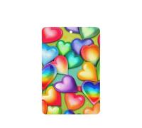 Ambientador de coche con estampado de corazones de arco iris, 10 piezas, accesorios para colgar en el coche con cuerdas para decoración