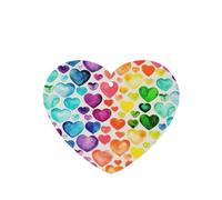 Ambientador de coche con estampado de corazones de arco iris, 10 unidades, hojas de ambientador con cuerda para coches y hogar