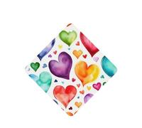 Ambientador de coche con estampado de corazones de arco iris, 10 unidades, hojas de ambientador con cuerda para coches y hogar