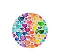 Ambientador de coche con estampado de corazones de arco iris, 10 unidades, hojas de ambientador con cuerda para coches y hogar